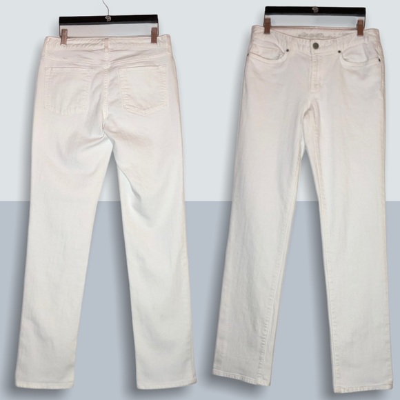 EDDIE BAUER straight leg white denim white jeans 6 - Picture 1 of 11